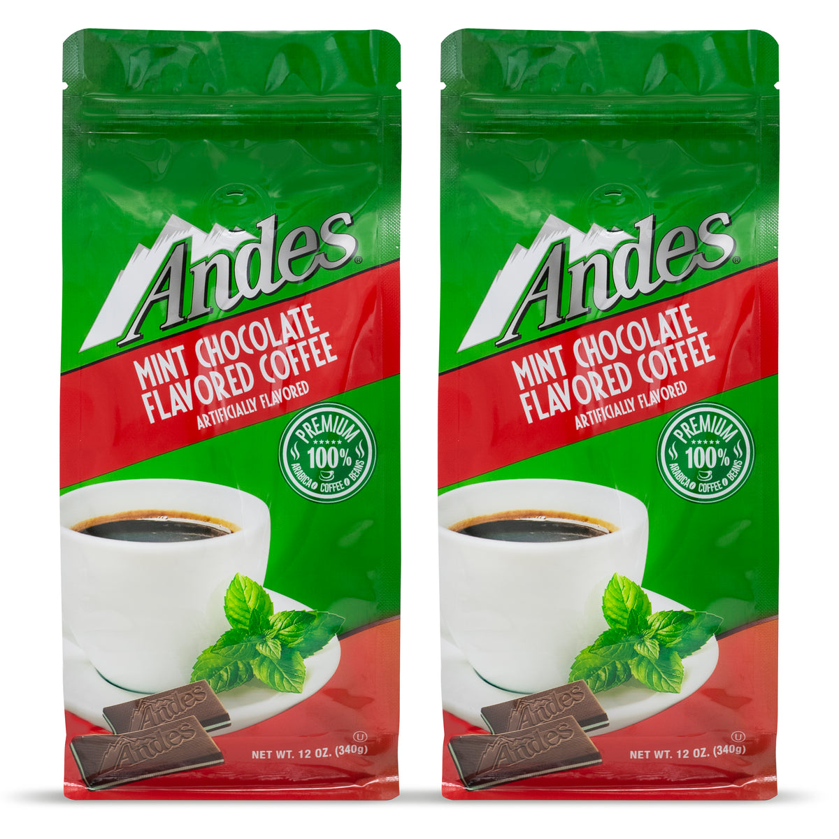 Andes Mint Chocolate Ground Coffee 12oz (2pkgs)